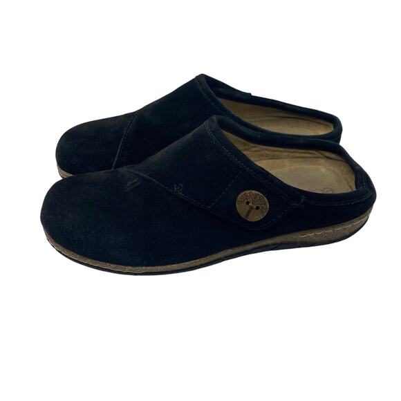 Earth Origins Black Suede Slip-On Clogs Comfort Shoes Size 8.5M - Picture 4 of 7